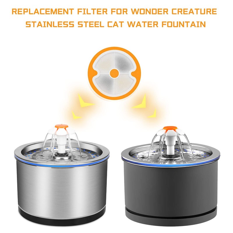 Wonder Creature Cat Water Fountain Filter Replacement, 4/8/12/4+4/8+8 Filters Pack