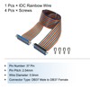 MECCANIXITY 1 Pcs IDC Rainbow Wire Flat Ribbon Cable DB37