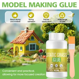 Turf Glue for Artificial Grass, Turf Adhesive for Artificial Grass High Adhesion and Stability with Brush, Transparent After Drying for Fake Turf, Football Field, Playground, PVC Plastic Floor 250g