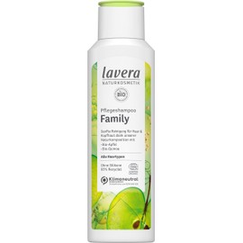 lavera Family Care Shampoo with Organic Apple & Organic Quinoa Gentle Cleansing for Hair and Scalp Gentle Foaming Experience & Improved Combability Natural Cosmetics Vegan Organic (1 x 250 ml)