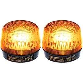 Seco-Larm SL-126Q/A Xenon Tube Strobe Light (Pack of 2), Amber, Easy 2-wire Installation, Low Current Consumption, 300 Continuous Hours Lifespan, High-impact Resistant Acrylic, For 6 to 12V Use