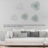5PCS Metal Flower Wall Decor Iron Wall Art White Green