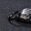 083 Base Men's Ring, Tungsten, Matte Line, Side Cut, Width: