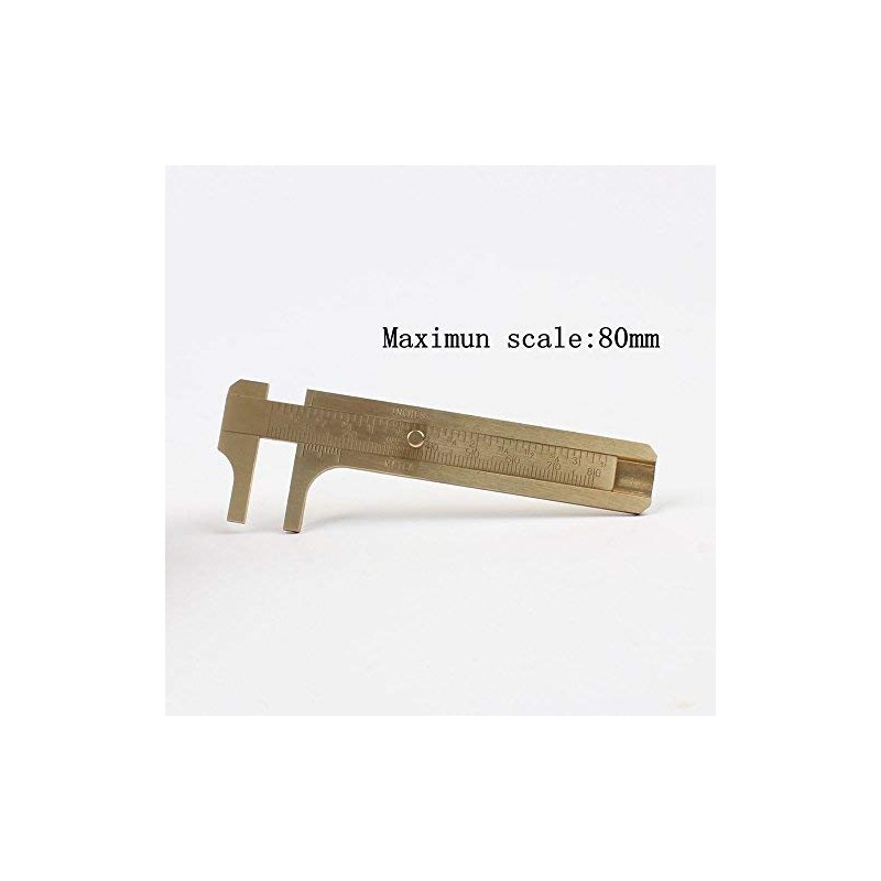 EKLOEN Mini Brass Sliding 80mm Double Scale Caliper for Measuring