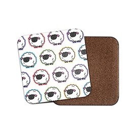 Square Single Coaster - Cute Sheep Farm Animals Pastel Teen Girls Gift #75431