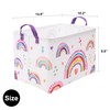 Allure Home Creation Rainbow Hearts 2-Piece Laundry Hamper and Storage