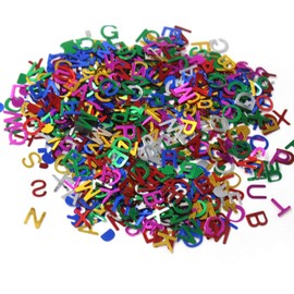 Healifty Assorted Alphabet Sequins and Spangles Craft Supplies Letter Loose Beads for Christmas DIY Craft Sewing Scrapbooking