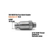 1/4" body size Flat Face Quick Coupler Male Thread 9/16-18
