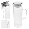 Kichvoe Water Filter Pitcher Glass Water Kettle with Lid Ergonomic