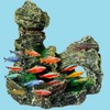 Wvkzuc Aquarium Mountain View Stone Resin Artificial Fish Tank Decoration