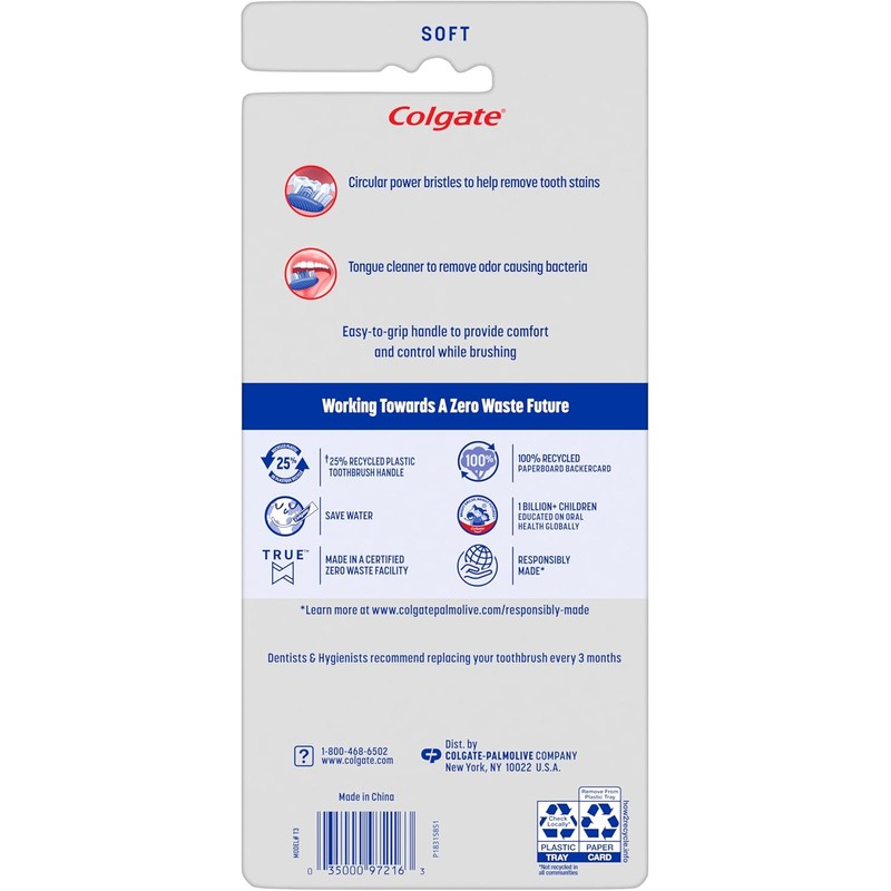 Colgate Extra Clean Soft Toothbrush for Adults – 6 Count