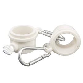 Uelfbaby Flag Pole Mounting Ring Clip， 1.5-Inch Diameter Rotating Mounting Rings，Pack of 2，White
