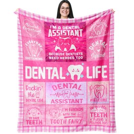 NORGOPRON Dental Assistant Gifts for Women, Dental Assistant Appreciation Gifts, Dental Assistant Week Gifts, Dental Gift for Dental Assistants, Dental Assistant Birthday Throw Blanket 60"X50"