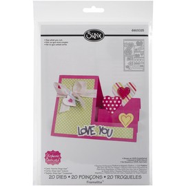 Sizzix 660025 Hearts Step-Up Card Framelits Dies by Stephanie Barnard, 20-Pack
