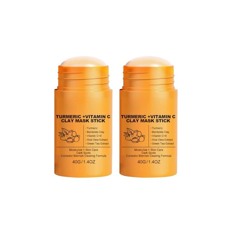 2PCS Turmeric + VC Mask Stick, Face Masks Skincare