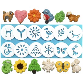 Impress Cookie Press Disks – 12 Unique Shapes from Our Cookie Press (Disks Only), Food Safe Plastic, Fits Many Manual Models – See Sizing Image to Confirm Fit