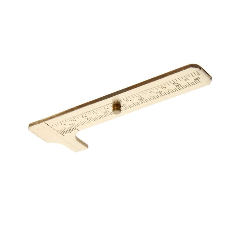 Utoolmart 80mm Vernier Caliper 3inch Metric Inch Copper Measuring Tool