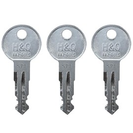 (3) KeyPower SP1 - SP5 Keys for Hummer H3 Roof Rack Cross Bar Lock, Pre Cut to Key Code (SP1)