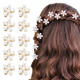 10 Pcs Daisy Metal Claw Clips – Adorable Mini Hair Clips for Women and Girls, Featuring a Charming Flower Design and Non-Slip Bangs Accessories Suitable for All Hair Types