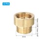 PATIKIL Shower Head Extension Arm, 2 Pack Brass G1/2 Male