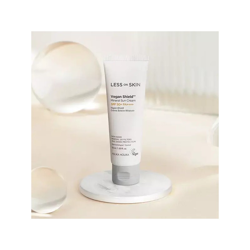 Holika Holika [홀리카홀리카]레스온스킨 비건 쉴드 무기자차 선크림 Holika Holika Lessonskin