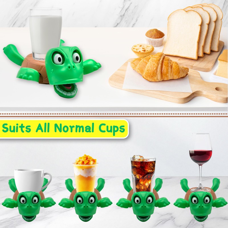 DONGTATA Turtle Cup Holder, Turtle Coaster, Turtle Mats with Funny