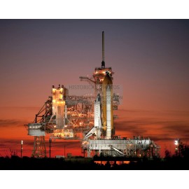 SPACE SHUTTLE ATLANTIS SUNSET LAUNCH PAD 39A STS-129 NASA 8X10 PHOTO