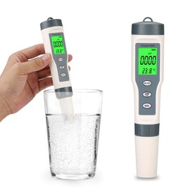 Cafopgrill Water Quality Tester, PH Value Meter, PH Meter Chlorine, PH Meter Water 3 in 1 Portable Digital TDS PH Temp Meter Aquarium Pool Water Purity