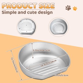 15 Inch Cat Cooling Bed, Self Cooling Beds for Dogs Cats Up to 20lbs, Aluminum Cat Beds for Indoor Cats, Washable & Comfort Cat Nest Mat Basin for Puppy and Kitten to Keep Cool in Summer