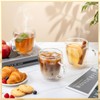 Patelai Glass Coffee Mugs Set of 6, 16 oz Clear