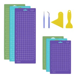 LHOEST Pack of 6 Cutting Mat for Cricut Joy, 4.5 x 12 inches + 4.5 inches x 6.5 inches, Standard Grip, Lightgrip, Strong Grip, Non-Slip Durable Cutting Mat, Mat Extra Accessories for Cricut Joy with