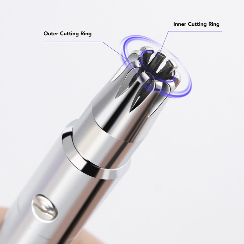 Manual Nose Hair Trimmer Precise Trimming Stainless Steel 360 Degree