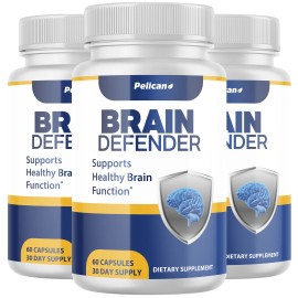 Pelican Vitamins Brain Defender- Brain Support- 3 Bottles- 180 Capsules