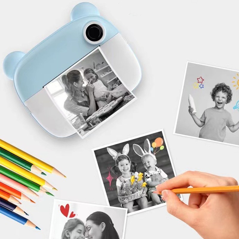 Instant Camera 2.4in IPS Screen Dual 24MP Camera USB Charge