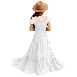 HOSIKA Flower Girls Dress Elegant Ruffle Lace Embroidery Chiffon Long First Communion Wedding Party Dresses 6-12 Years
