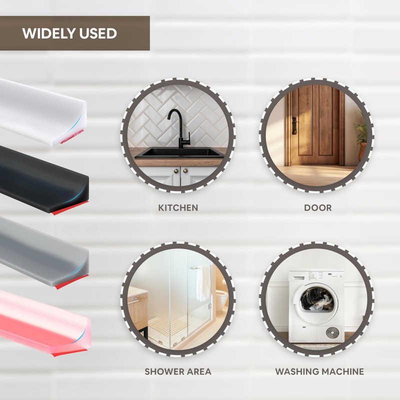 LD3W Shower Door Seal, Silicone Shower Seal for Glass Wall,