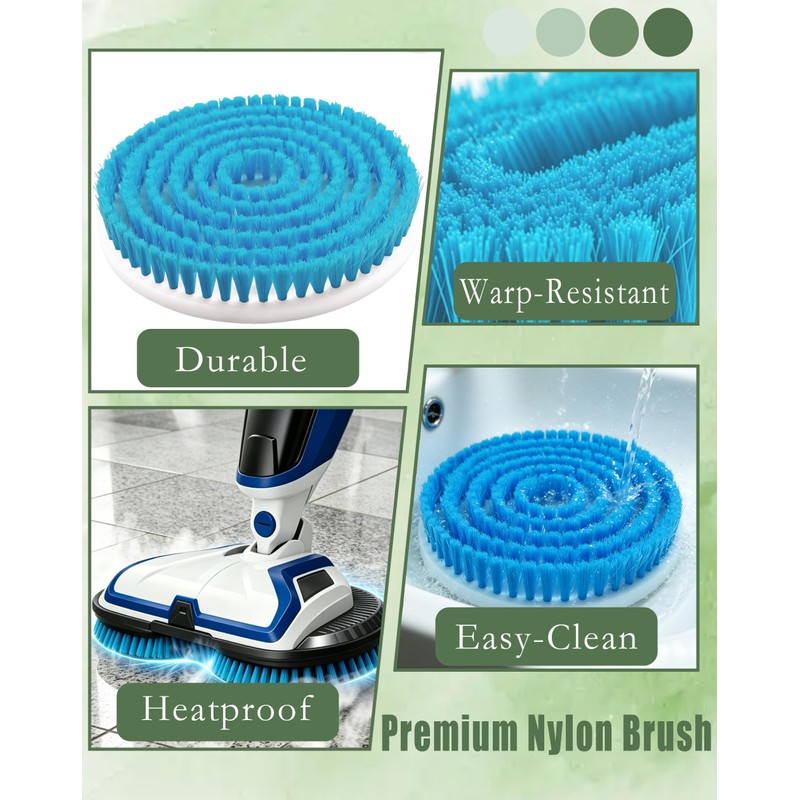 6-Pack Spin Mop Brush Replacement for Bissell Spinwave Steam Mop