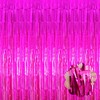 8 Pack Yellow Tinsel Foil Fringe Curtain Backdrop, 3.28Ft x