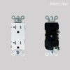 [40-Pack] PROCURU 20 Amp Decorator Commercial Grade Outlet Receptacle, Tamper