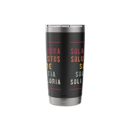 Five Solas of the Reformation Protestant Luther Christian Stainless Steel Insulated Tumbler