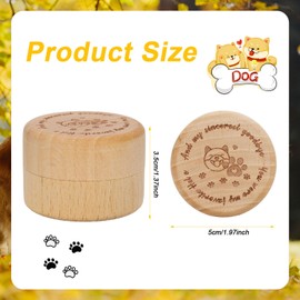 NQEUEPN Pet Memorial Shadow Box, Pet Hair Keepsake Box Paw Prints Wooden Pet Fur Memorial Box Container Pet Loss Sympathy Gifts for Storing Cats Dogs Puppy Hair, Teeth, Nails, Bone Ashes (Style 1)