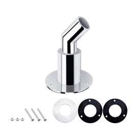 MagiDeal Thru Hull Exhaust Skin with Screws and Nuts Tube Pipe Socket Hardware Premium Stainless Steel for Marine Diesel Heater, Bend