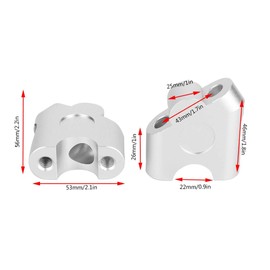 Aramox Universal Motorcycle Handlebar Riser 22 mm Handlebar Riser Rear Adapter for Handlebar (Chrome)