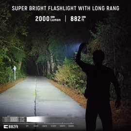 Sofirn SP31 V3.0 Pocket Flashlight Rechargeable, 2000 High Lumen Tactical Flashlight with Powerful LED, Dual Switches and Battery for EDC, Home, Emergency, Heavy Duty IPX8 Waterproof / Compact Built