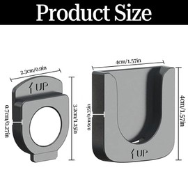 Magnetic Wall Mount Magnet for Remote Control, Pack of 4, Magnetic Holder, Wall Mounted Remote Control Shelf, No Drilling Holes, Strong Magnet, Secure Hold for Home, Office, School (Grey)