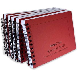 Revision Cards Flash Cards Revision Book Study Cards Que Cards Book Record Card Lined Flash Cards For Spiral Bound Flashcards For Exams Thick 140gsm A6 6x4 Notebook Ruled Pad (5 Books - 250 Sheets)