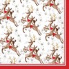 Boston International Roseanne Beck Lunch Napkins, Reindeer Pattern