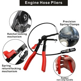 OTC Adjustable Cable-Type Hose Clamp Pliers - 24" Long Reach Locking Tool for Radiator, Fuel, and Water Hoses (18mm-54mm) - Durable and Reliable Design 4525