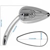 DgNeLai Motorcycle Mirrors Chrome Skull Teardrop Rearview Side Mirror 8MM