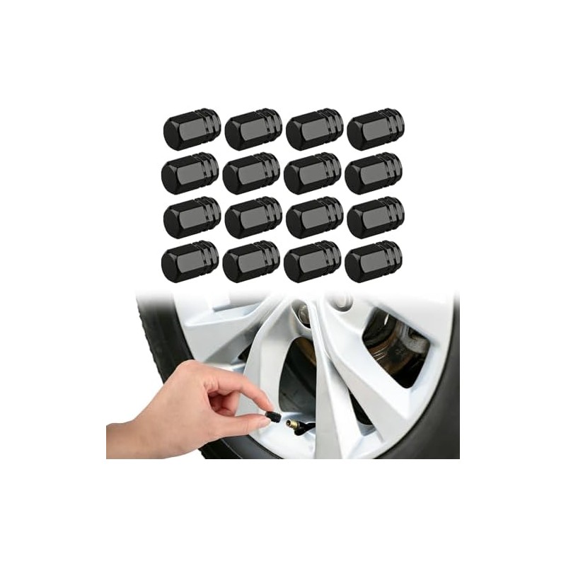16pcs Tapas De Válvula con Cierre para Neumático De Automóvil,